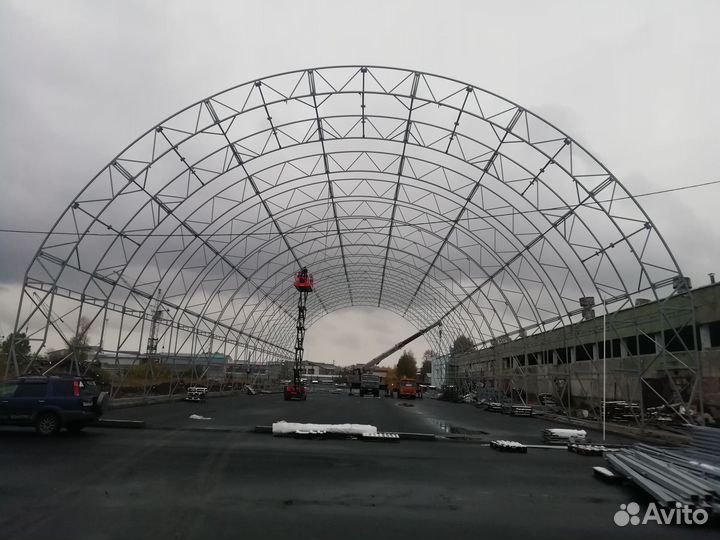 Каркас ангара Технотент 24х60 м. с арочной крышей