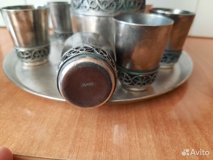 Набор коньячный юммет (СССР. Мельхиор)