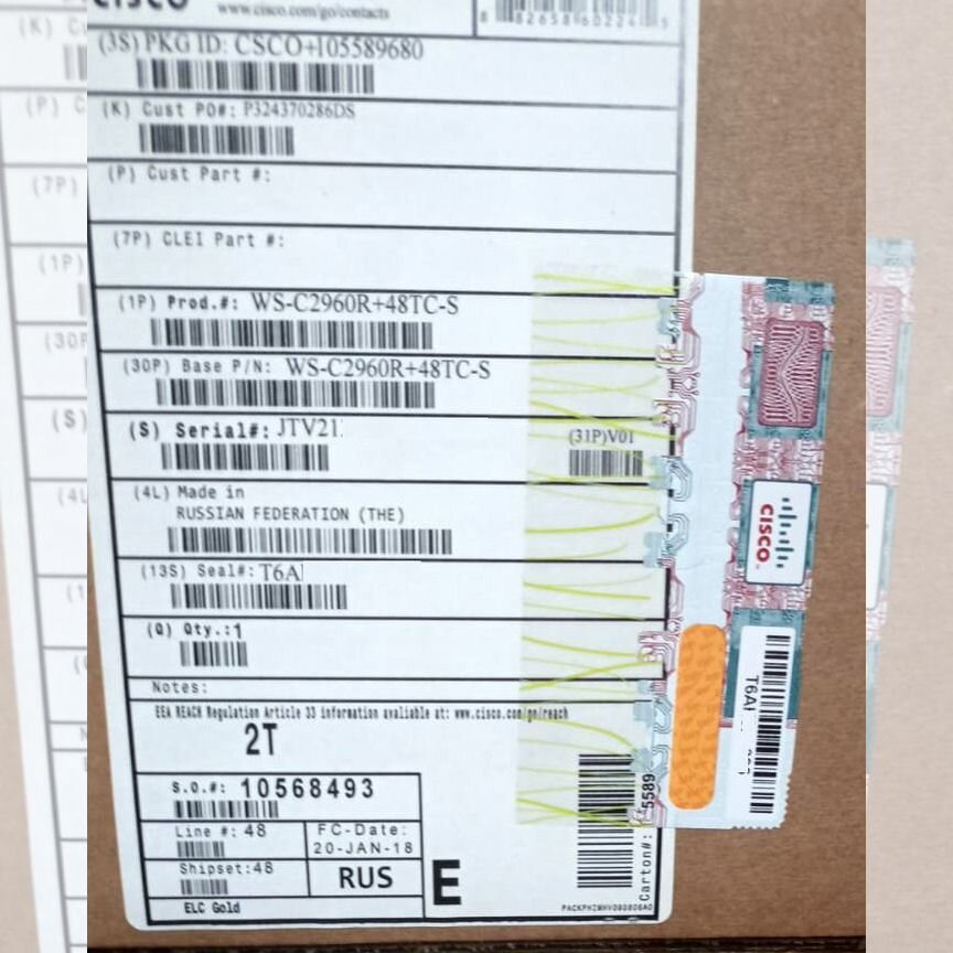 [WS-C2960R+48TC-S] Коммутатор Cisco (Россия) Ws-C2960r+48tc-S