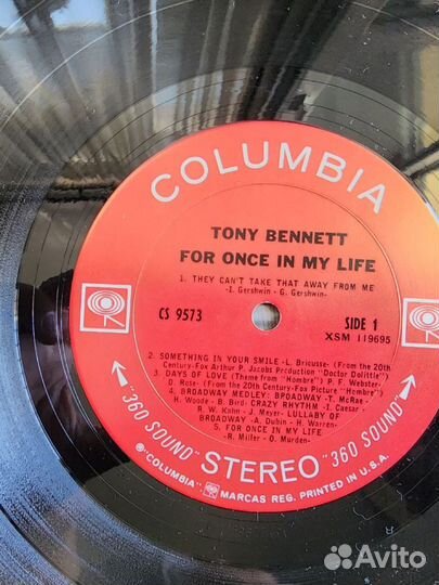 Tony Bennett-For once in my life 1st press