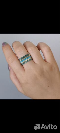 Кольцо из японского бисера