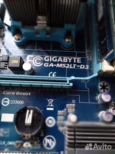 Комплект: Материнская плата Gigabyte AM3 с процесс
