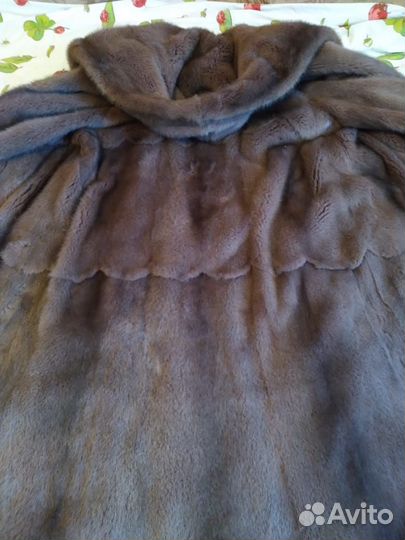 Шуба норковая с капюшоном 50 52