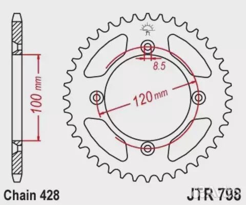 Звезда ведомая JTR798 54