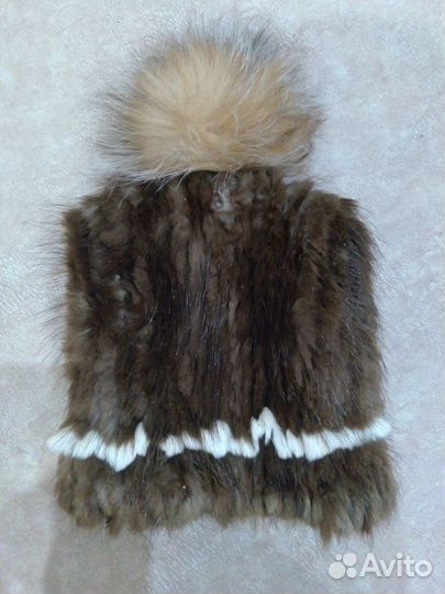 Шапка женская норка вязаная