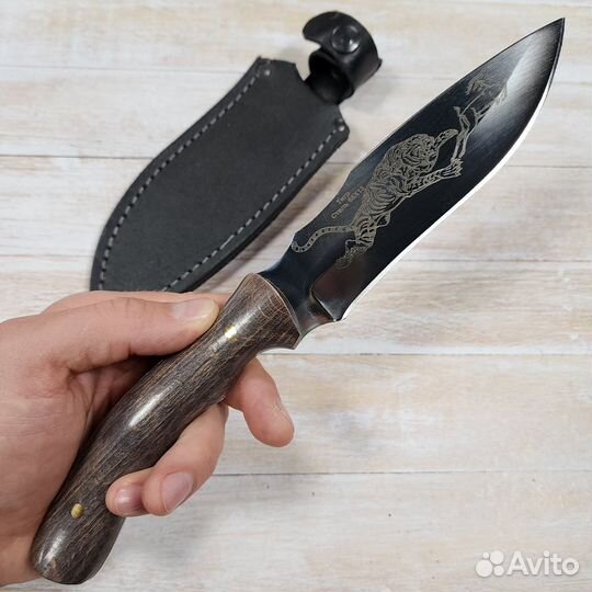 Нож Тигр-5 (орех) ст.65х13 (г.Кизляр)