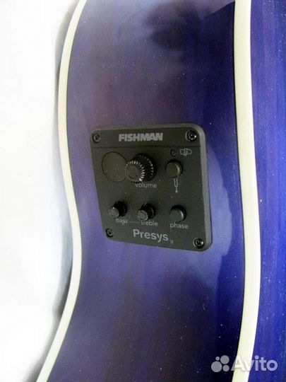 Электроакустическая гитара Luna FLO PF QM lefty pa