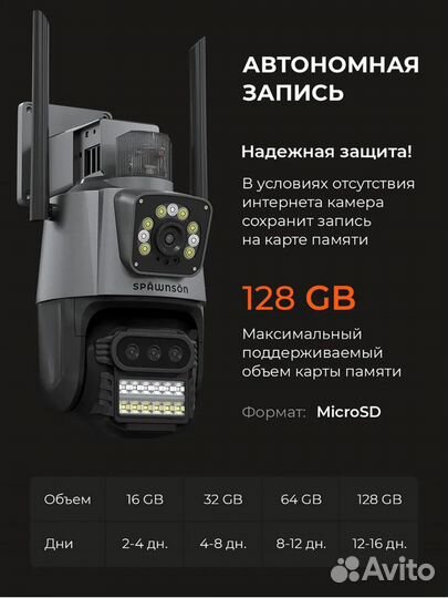 Камера видеонаблюдения уличная 16мп