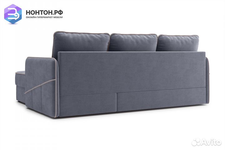 Диван угловой дельфин Энерджи темно-серый