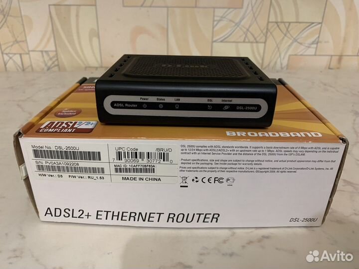 Роутер D-Link DSL-2500U