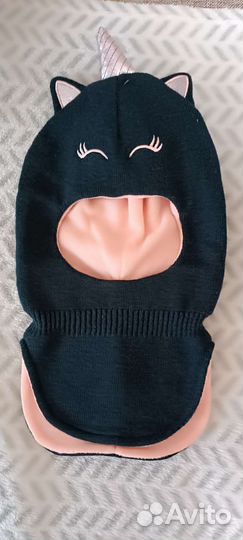 Шапка шлем для девочки 50 52