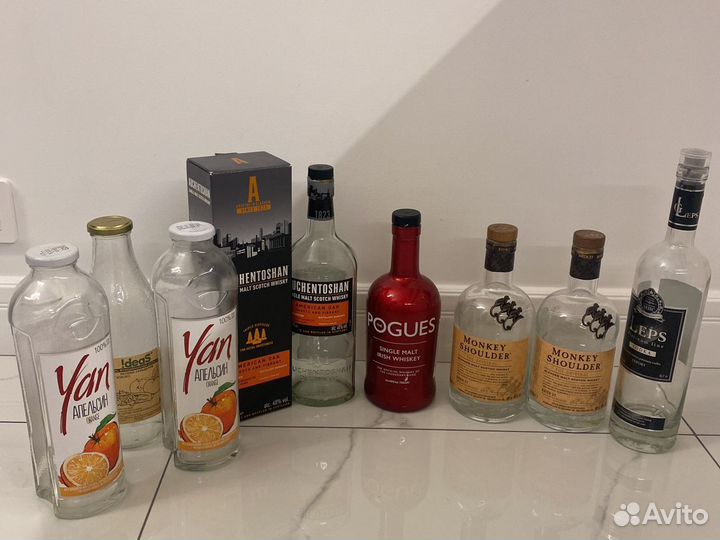 Бутылка от виски, от вина, от сока, от шампанского