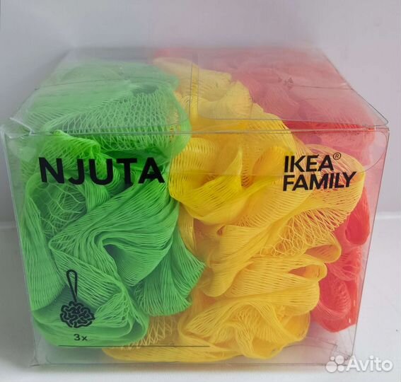 Мочалка IKEA цветная 3 шт