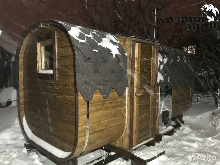 Баня квадро бочка 4 метра