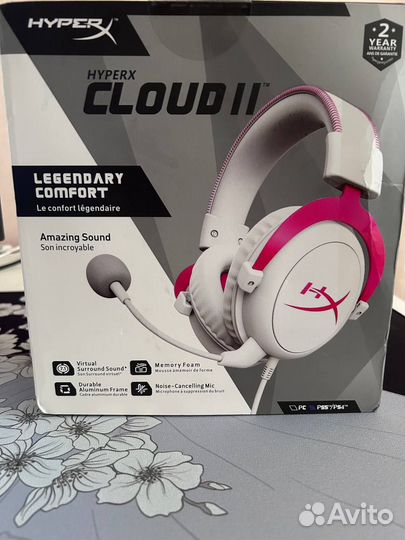 Наушники HyperX Cloud II, pink