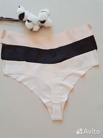 Трусы стринги 3шт. S,M H&M