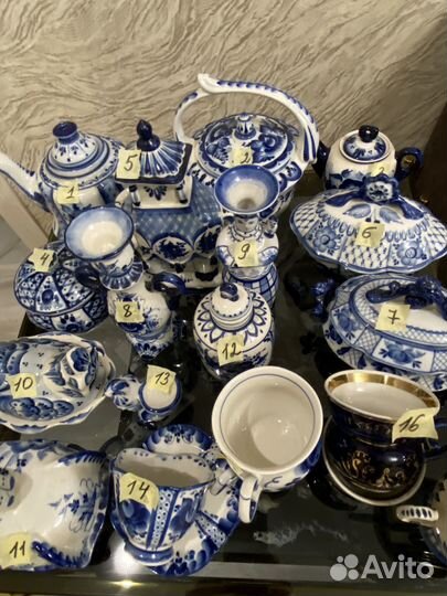 Гжель СССР посуда