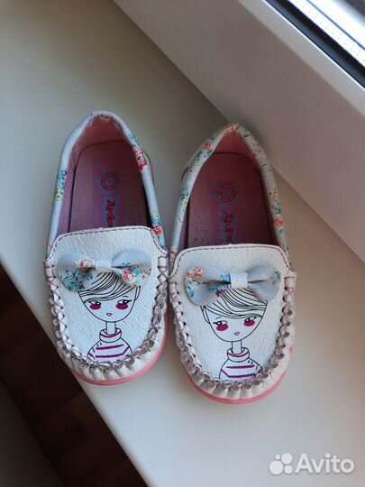 Детские мокасины 23 кож. для садика