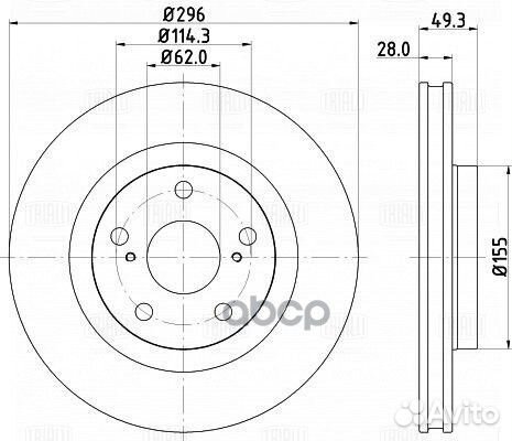 Диск торм. для а/м Toyota Camry (06) /RAV 4 (06