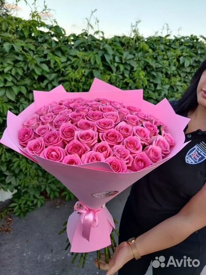 Розовые розы 31 роза 51 роза с доставкой
