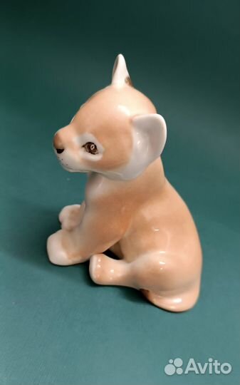 Фарфоровая статуэтка «Львенок», лфз, 1950-е г