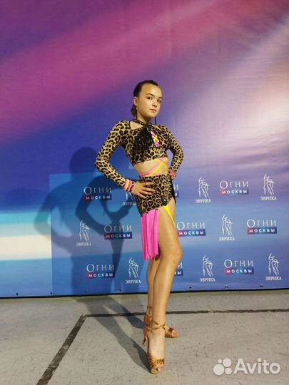 Платье для спортивных бальных танцев латина ю1