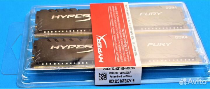 DDR4 3200 MHz 16GB HyperX Fury dimm