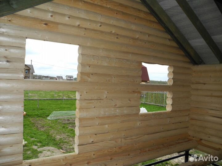 Сруб дачного летнего дома 6.0х6.0 из бревна