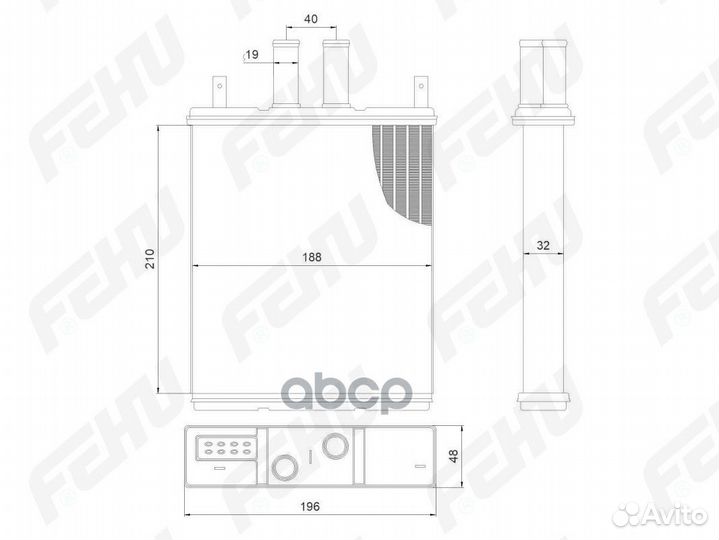 Радиатор отопителя VAZ 1118/2170 А/С Panasonic