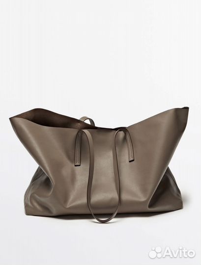 Massimo Dutti кожанная сумка шопер