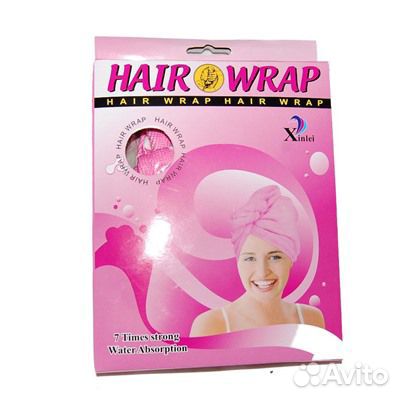 Новый тюрбан для сушки волос в баню, на пляж