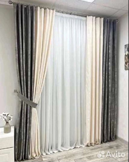 Шторы мрамор комбинированые