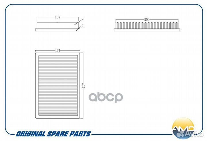 Фильтр воздушный toyota (Land Cruiser VII J200)