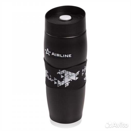 Термокружка c клапаном, 380 мл., черная (IT-01)