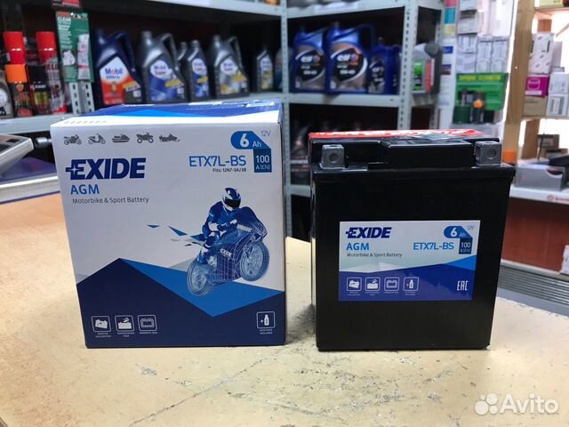 Аккумулятор мото Exide 6 а/ч AGM