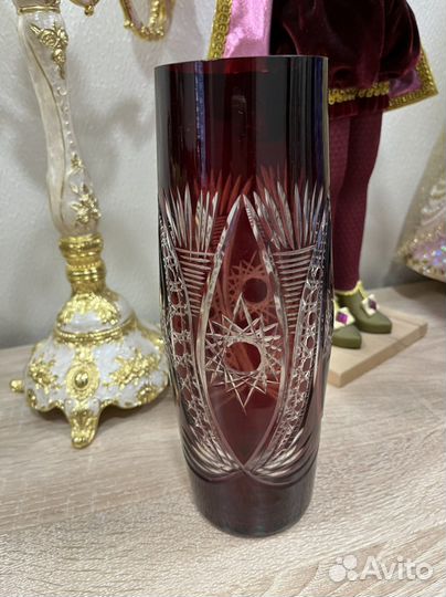 Ваза для цветов хрустальная