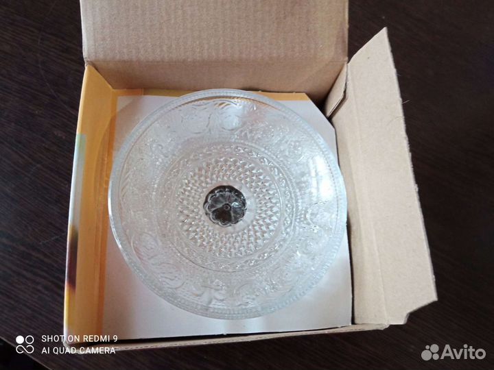 Сахарница-конфетница из стекла 120мм