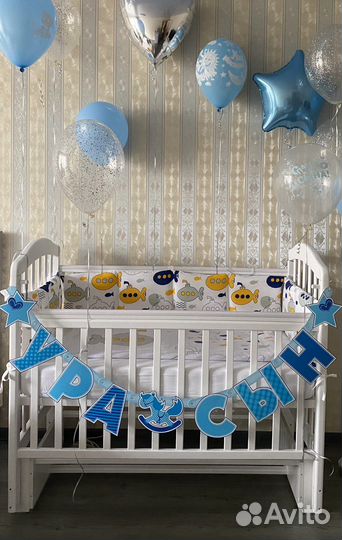 Бортики и постельное белье в кроватку