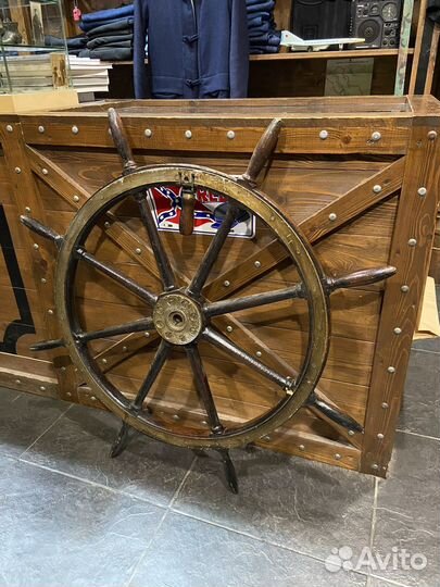 Штурвал старинный, СССР, крупный 100см