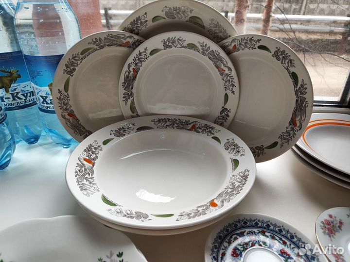 Посуда СССР, советская, тарелки, чашки, кружки