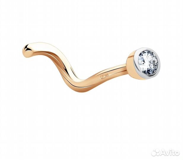 Золотой пирсинг в нос