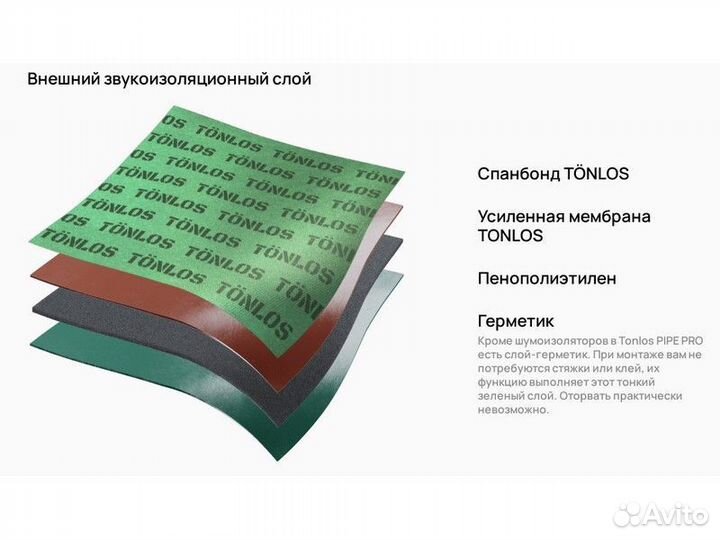 Шумоизоляция канализационных труб Tonlos Pipe Pro