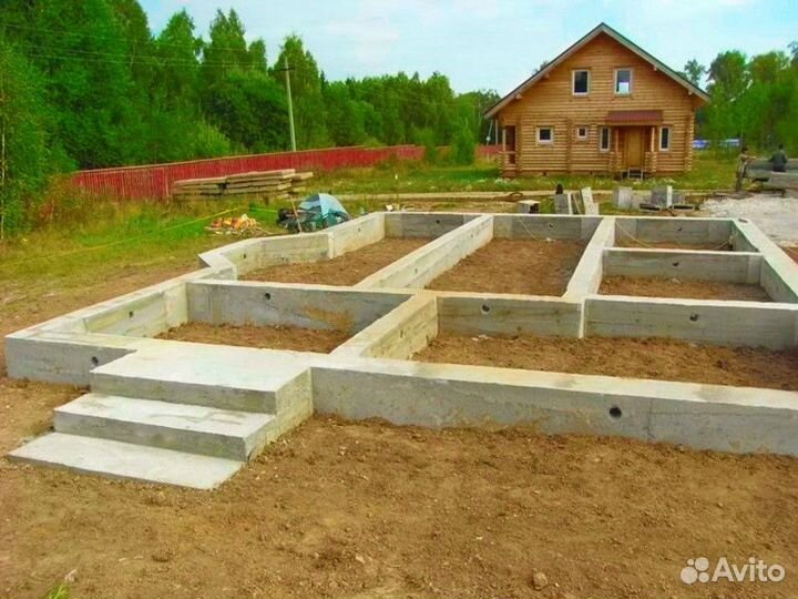 Бетонные работы. Отмостка. Замена венцов