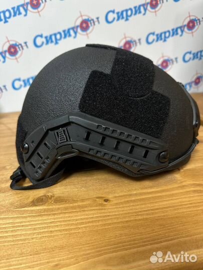 Шлем тактический черный без ушей Бр1, Бр2
