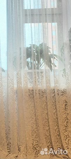 Новый тюль 6 метров (300х270 см 2 шт.)