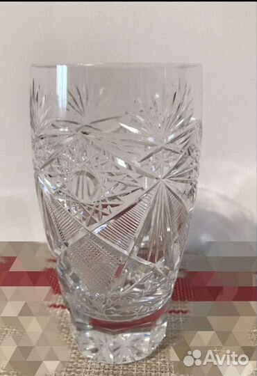 Хрустальные стаканы, графин Богемия