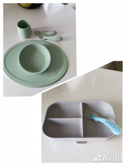 Тарелочки для кормления малыша ezpz beaba
