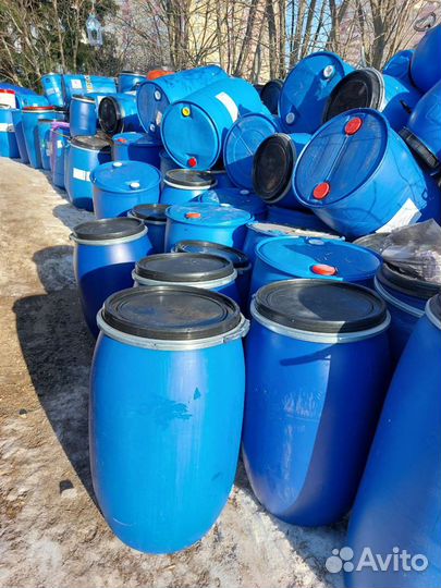 Бочка 110, 127, 170 литров пластиковая синяя