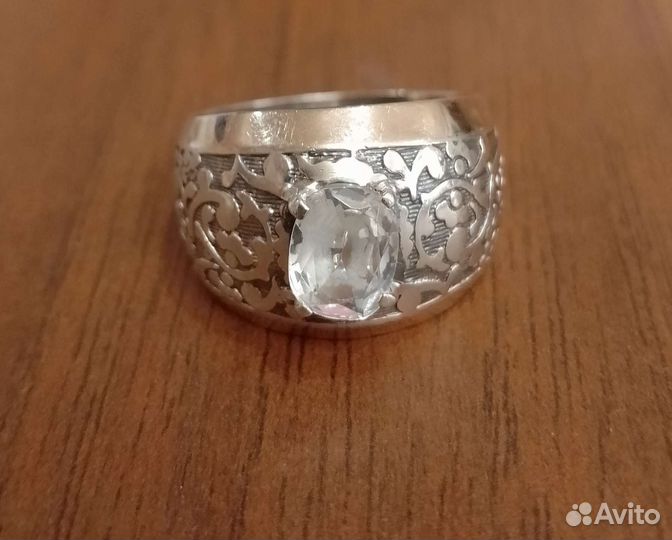 Кольцо серебрянное с золотыми пластинами