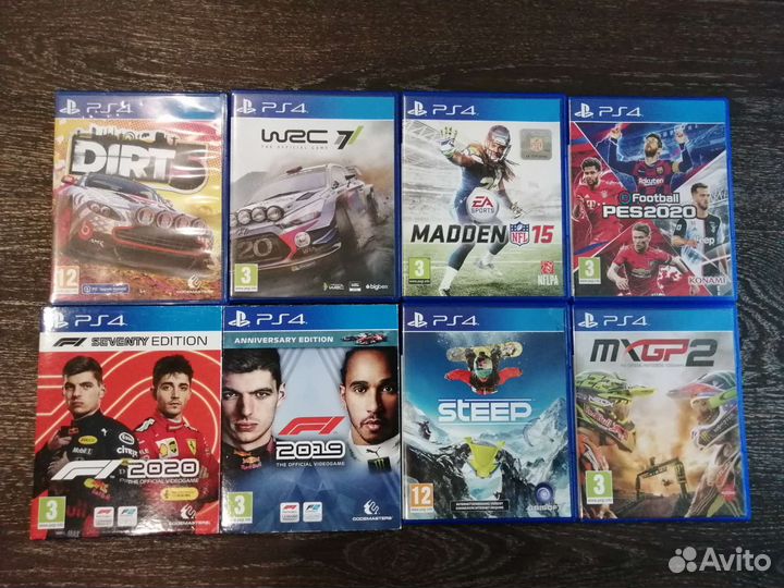 Игры для PS4 F1 2020 Steep Dirt5 WRC 7 mxgp2